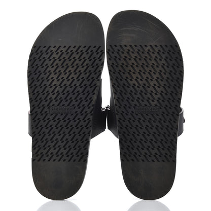 Hermes Epsom Mens Chypre Sandals 43 Black 5 of 15