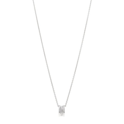 Bulgari 18K White Gold Diamond B.Zero1 Legend Pendant Necklace 1 of 4
