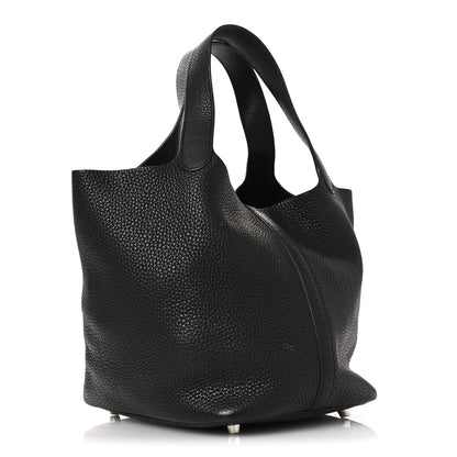 Hermes Taurillon Clemence Picotin Lock 22 MM Black 3 of 12