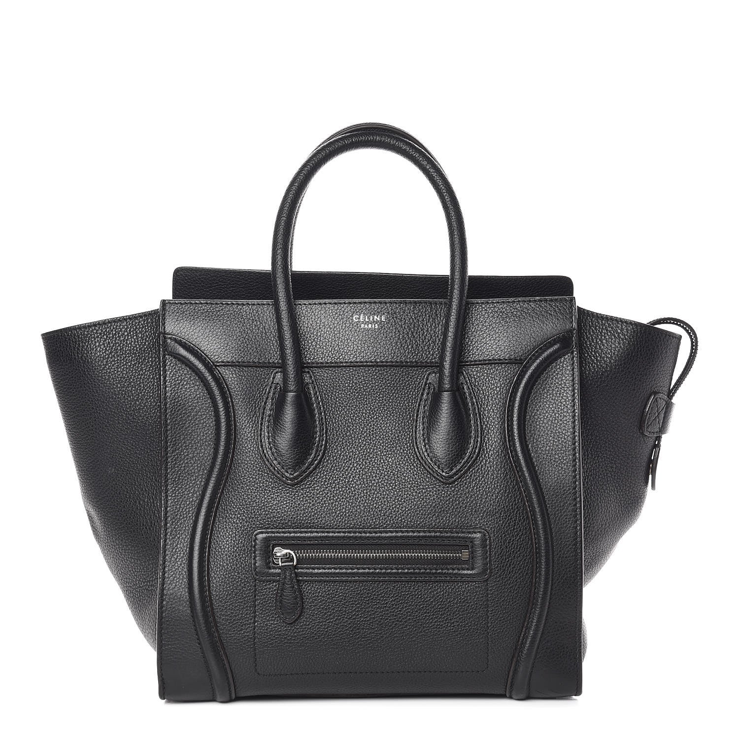 Celine Drummed Calfskin Mini Luggage Black 1 of 15