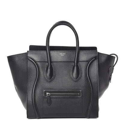 Celine Drummed Calfskin Mini Luggage Black 1 of 15