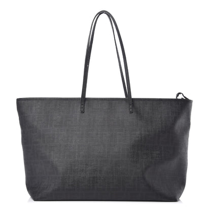 Fendi Zucca Spalmati Large Roll Tote Black 1 of 15