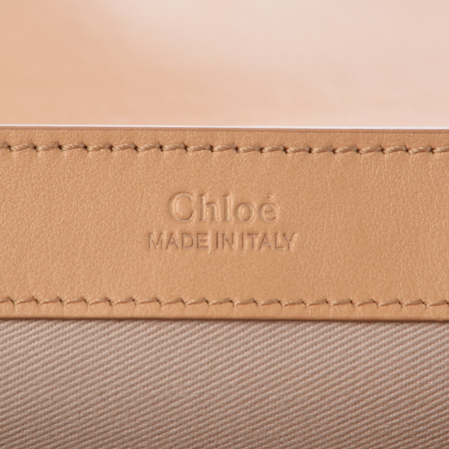 Calfskin Suede C Clutch With Chain Bleached Brown