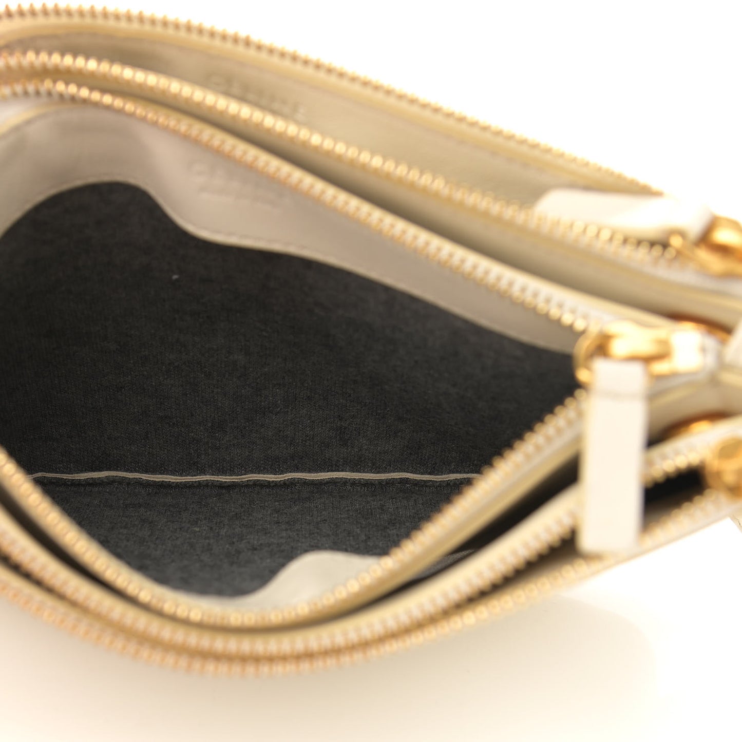 Lambskin Small Trio Crossbody Bag White