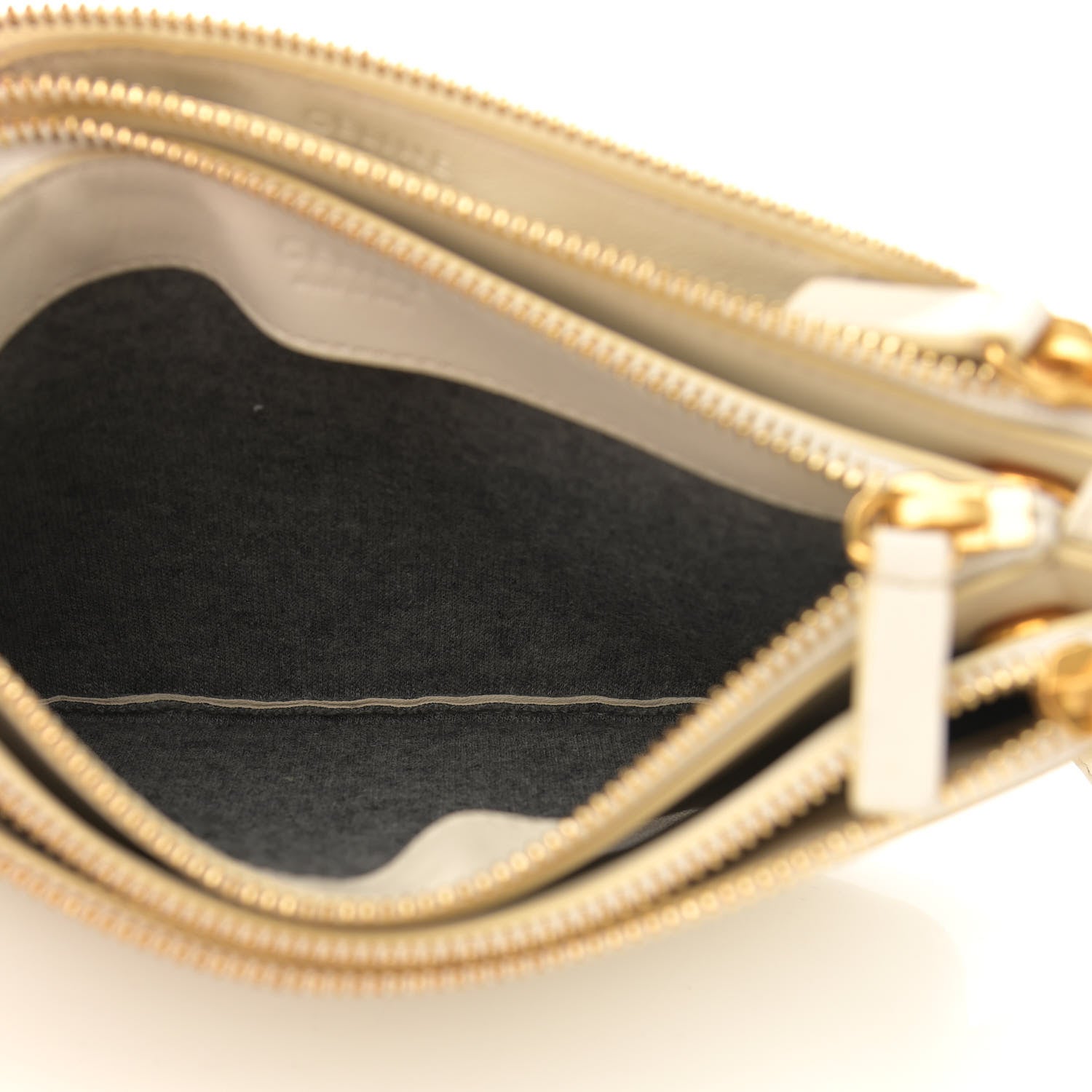 Celine Lambskin Small Trio Crossbody Bag White 7 of 10
