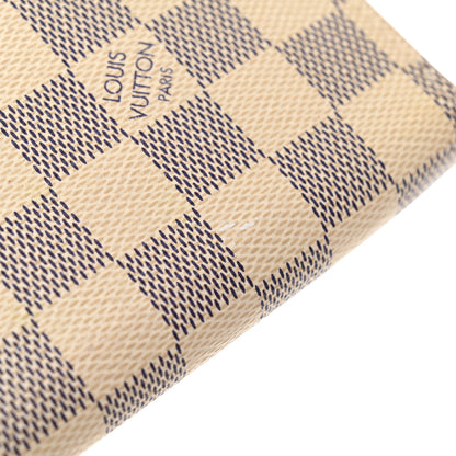 Louis Vuitton Damier Azur Clemence Wallet Rose Ballerine 8 of 14