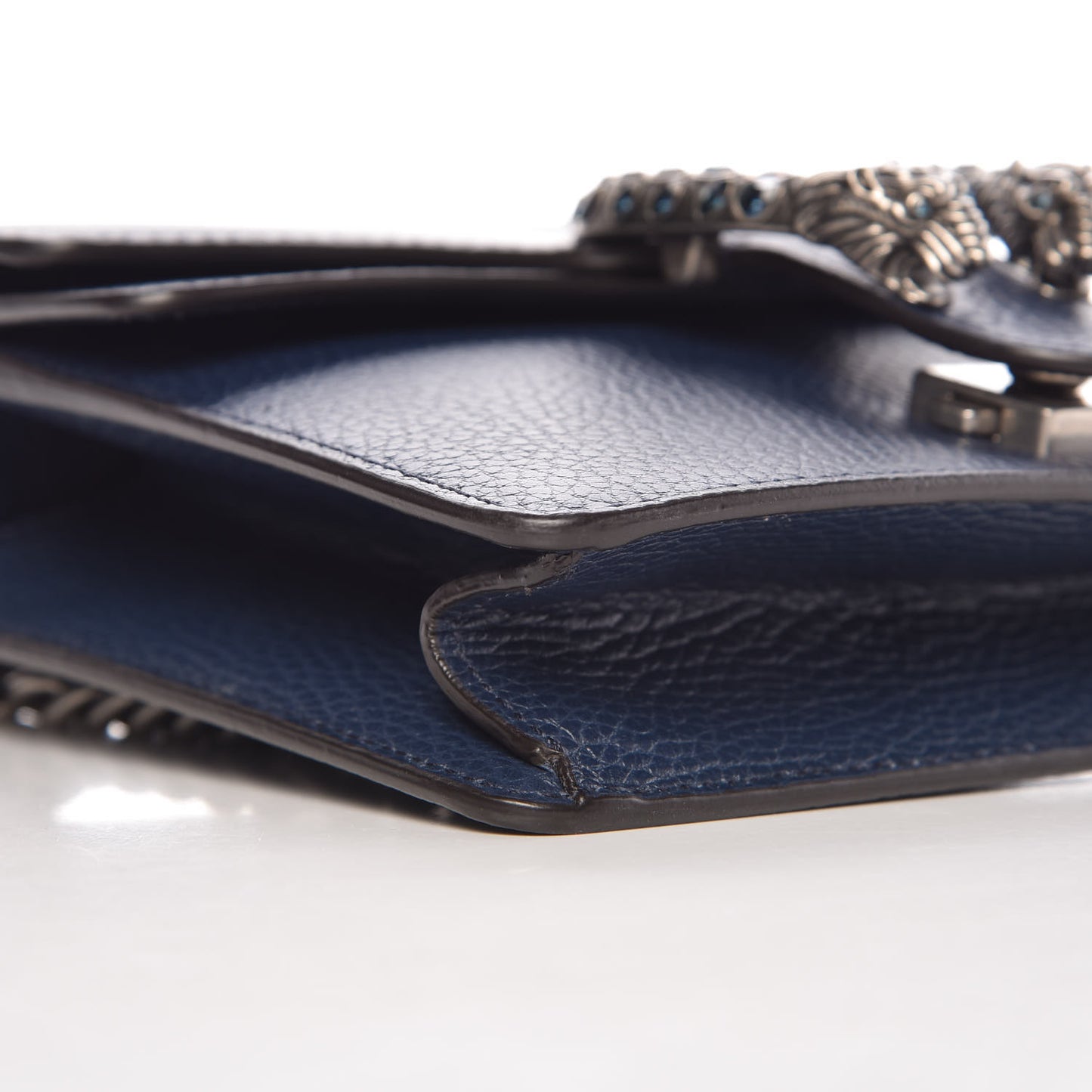 Dollar Calfskin Crystal Mini Dionysus Shoulder Bag Blue Agata Montana Sapphire