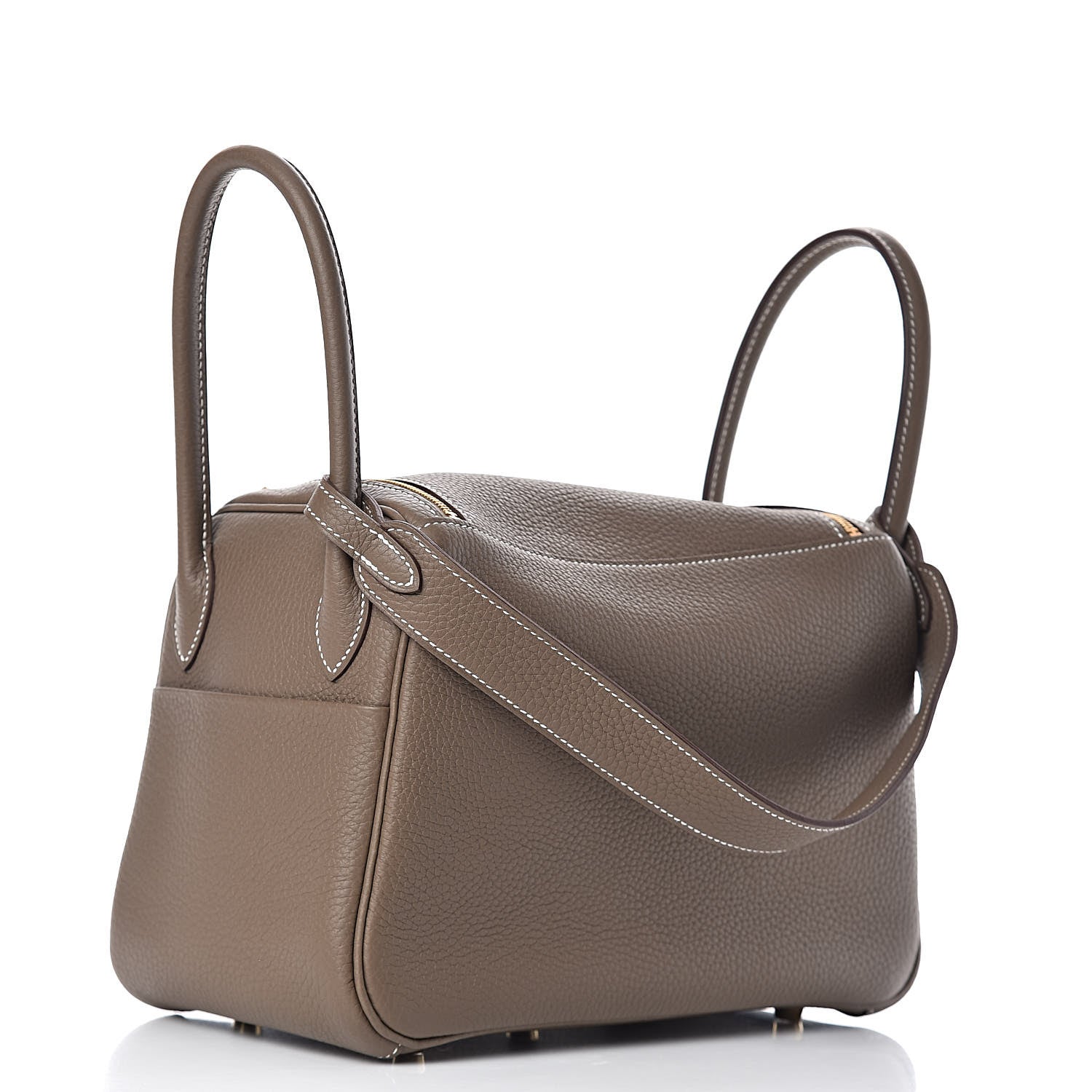 Hermes Taurillon Clemence Lindy 26 Etoupe 3 of 10