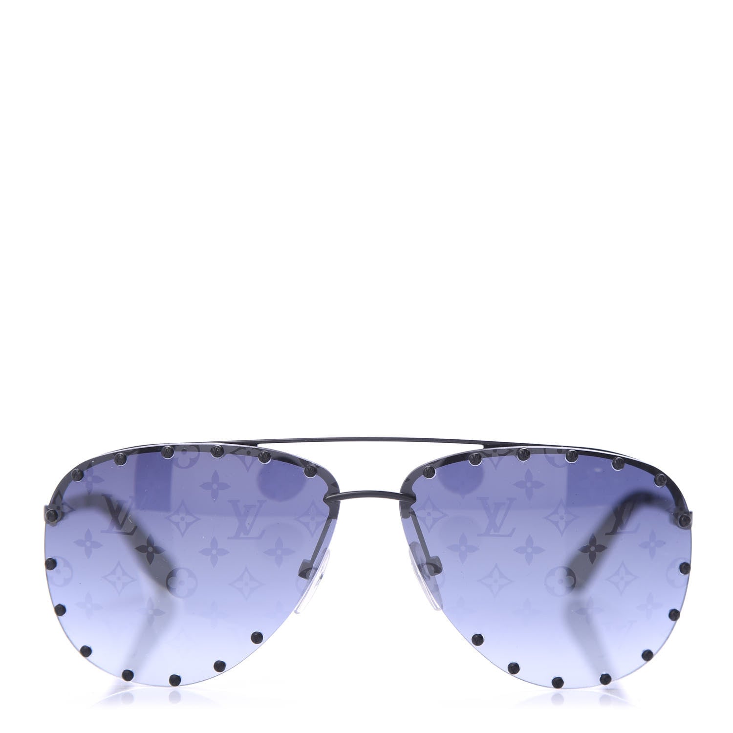 Louis Vuitton Monogram The Party Aviator Sunglasses Z0971U Black 3 of 10