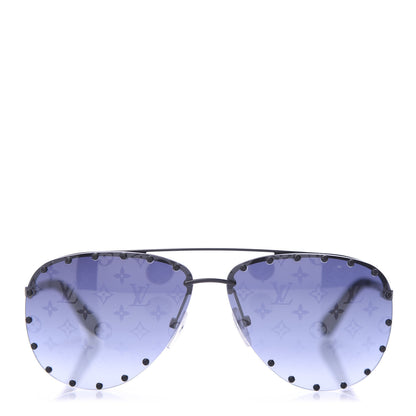 Louis Vuitton Monogram The Party Aviator Sunglasses Z0971U Black 3 of 10