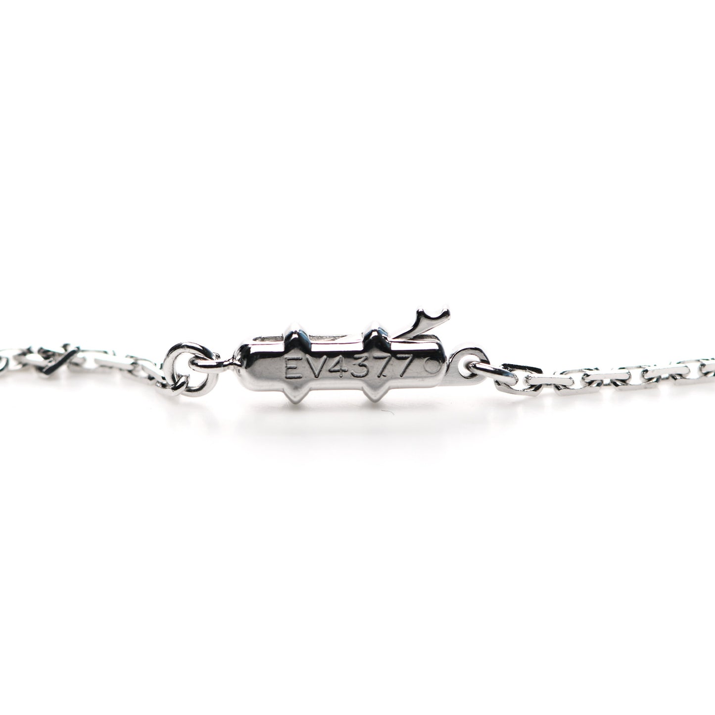 18K White Gold LOVE Drop Necklace