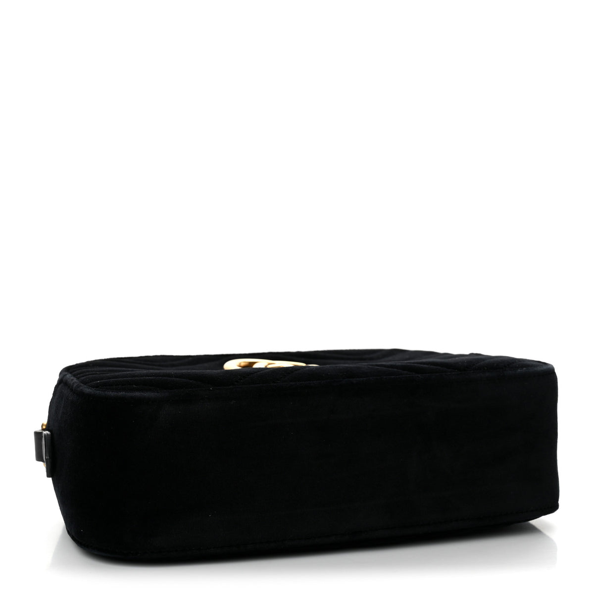 Velvet Matelasse Small GG Marmont Chain Shoulder Bag Black