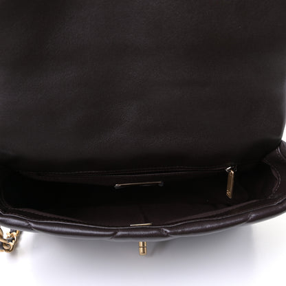 Chanel Lambskin Quilted Medium Chanel 19 Flap Dark Brown 4 of 4