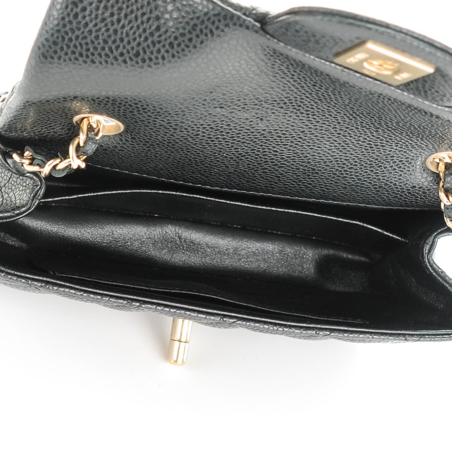 Caviar Quilted Extra Mini Flap Black