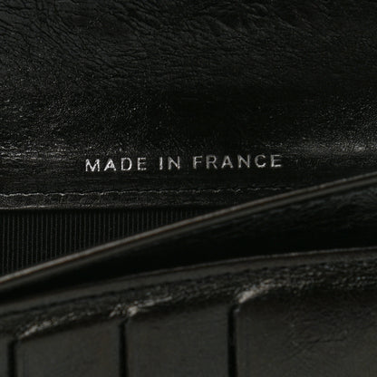 Chanel Glazed Calfskin Quilted Reissue Long Flap Wallet Black 8 of 10