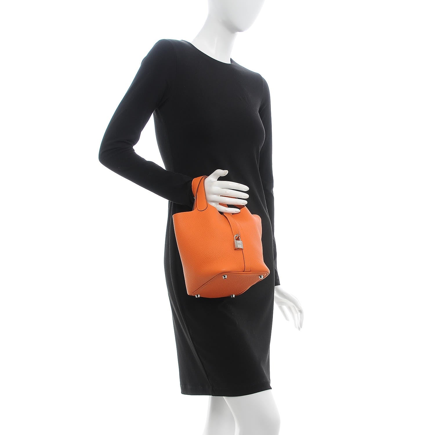 Hermes Taurillon Clemence Picotin Lock 18 PM Orange 2 of 8
