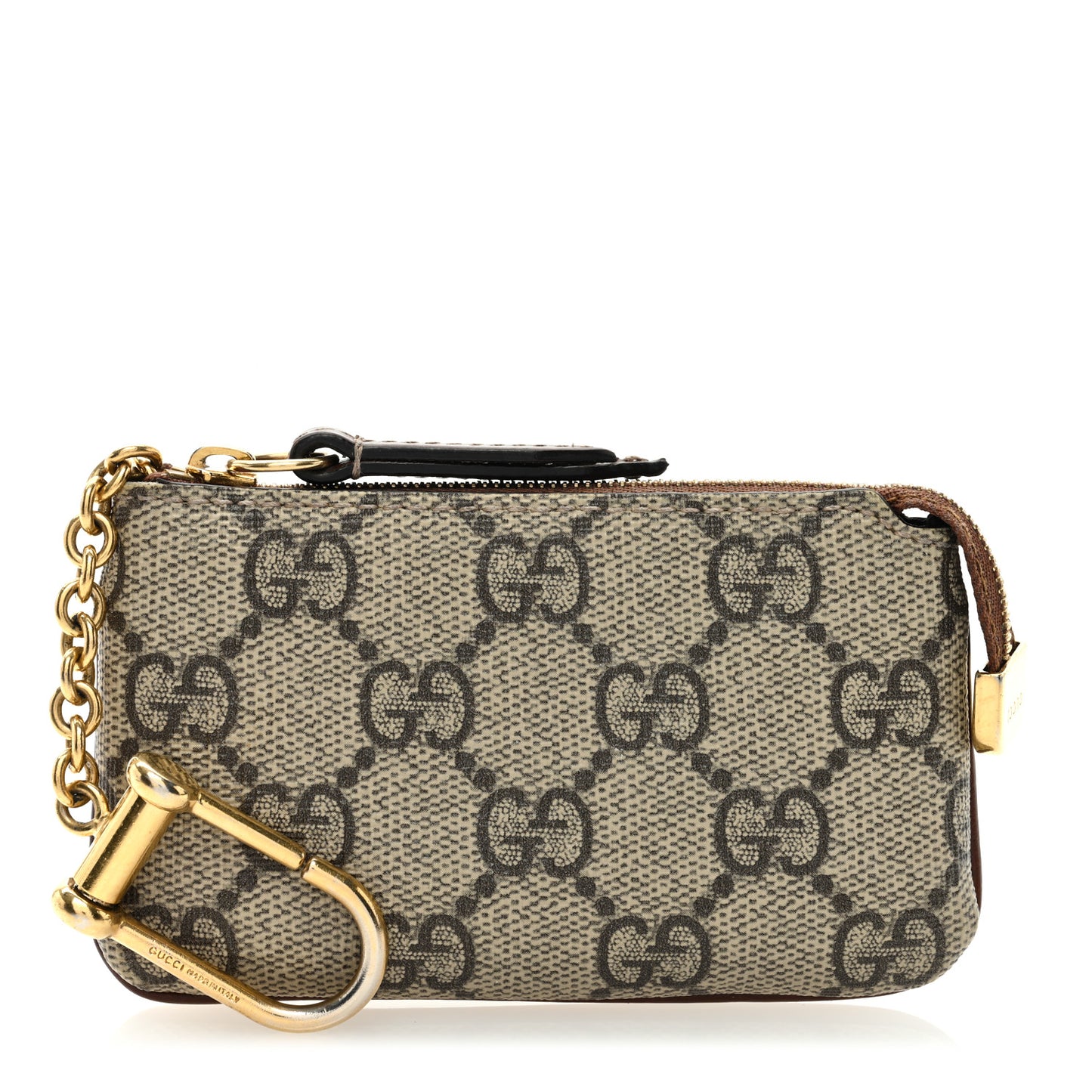 GG Supreme Monogram Key Case Brown