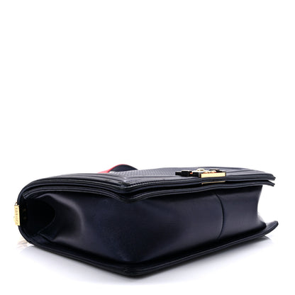 Chanel Lambskin Embossed New Medium Boy Cube Flap Navy 5 of 10