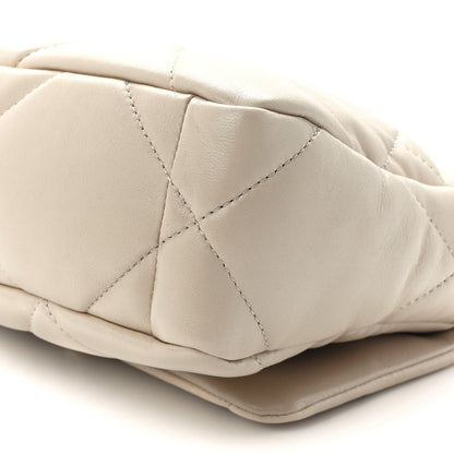 Chanel Lambskin Quilted Medium Chanel 19 Flap Light Beige 11 of 12