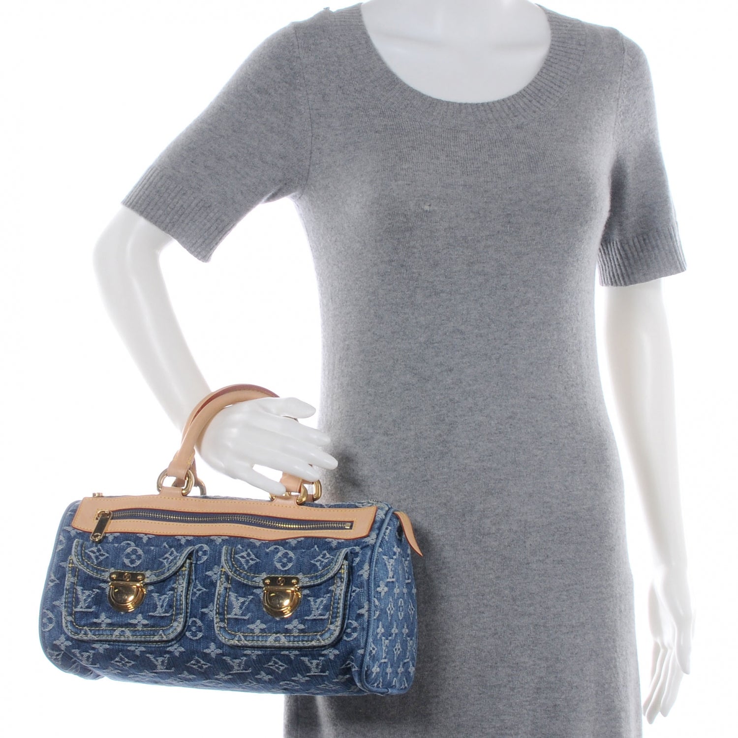 Louis Vuitton Monogram Denim Neo Speedy Blue 2 of 7