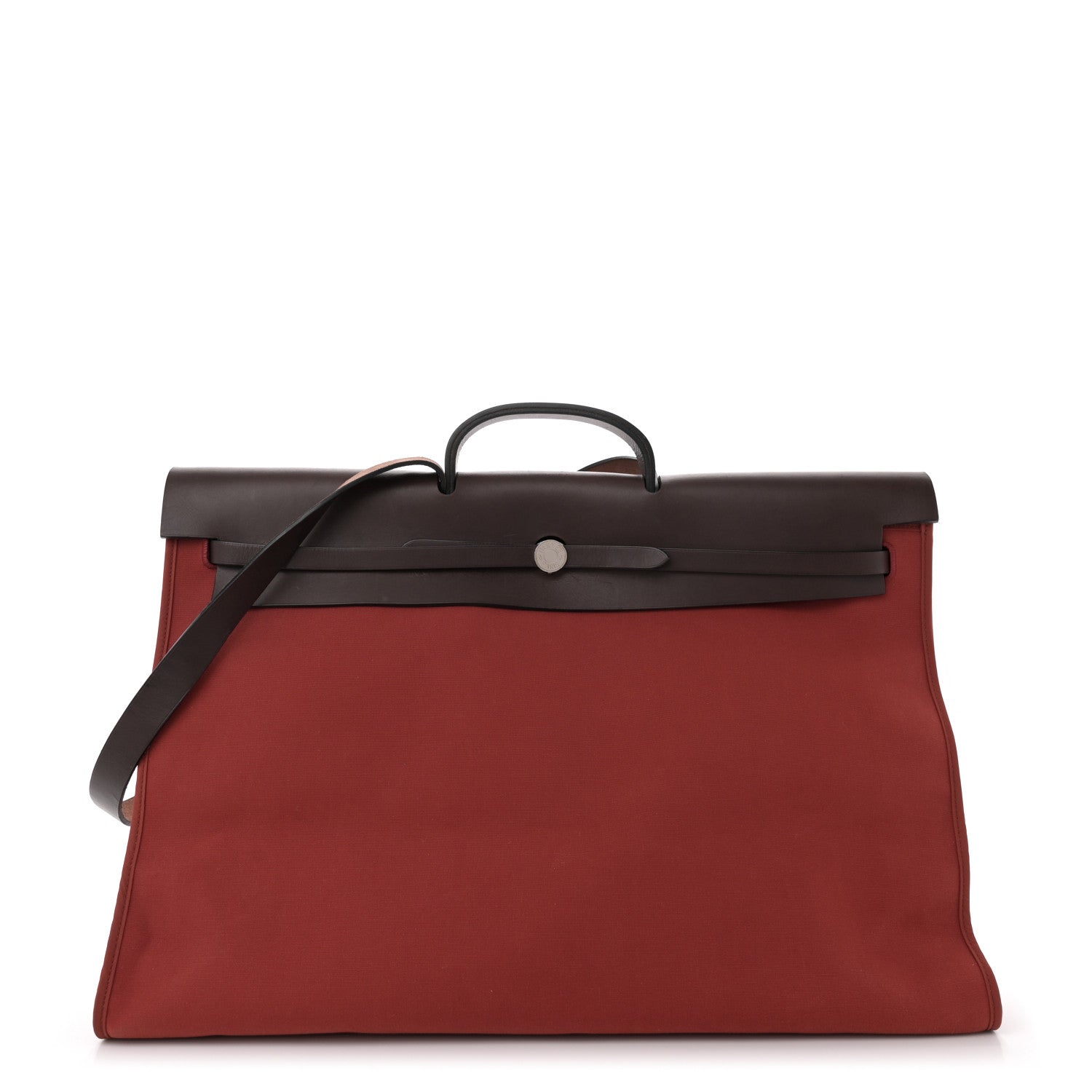 Hermes Toile Vache Hunter Herbag 50 Rouge H Ebene 1 of 13