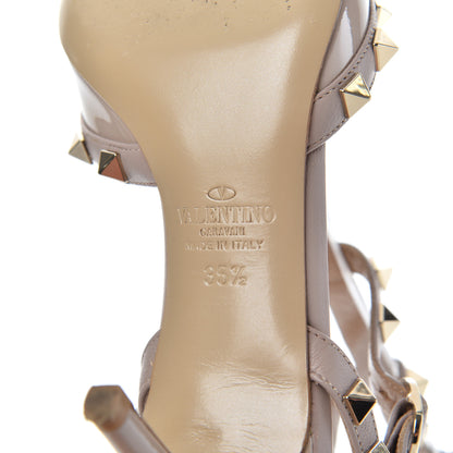 Valentino Garavani Patent Nappa Rockstud Ankle Strap 65mm Pumps 35.5 Poudre 7 of 13