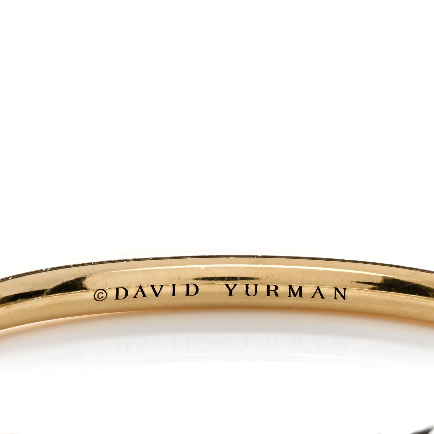 18K Yellow Gold Sterling Silver 6mm Sculpted Cable Bracelet