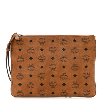 MCM Visetos Original Medium Pouch Cognac 1 of 10
