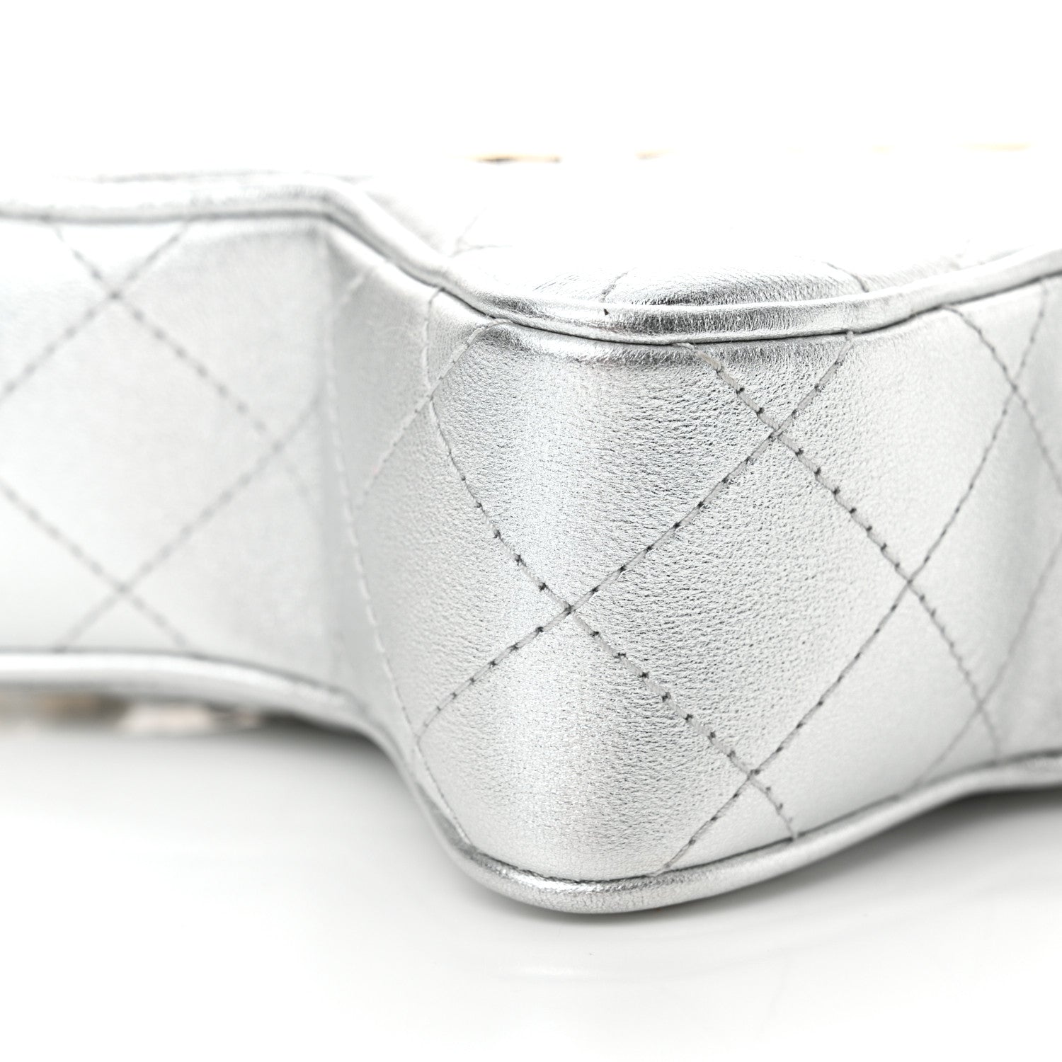 Chanel Metallic Lambskin Walk Of Fame Bag Silver 9 of 14