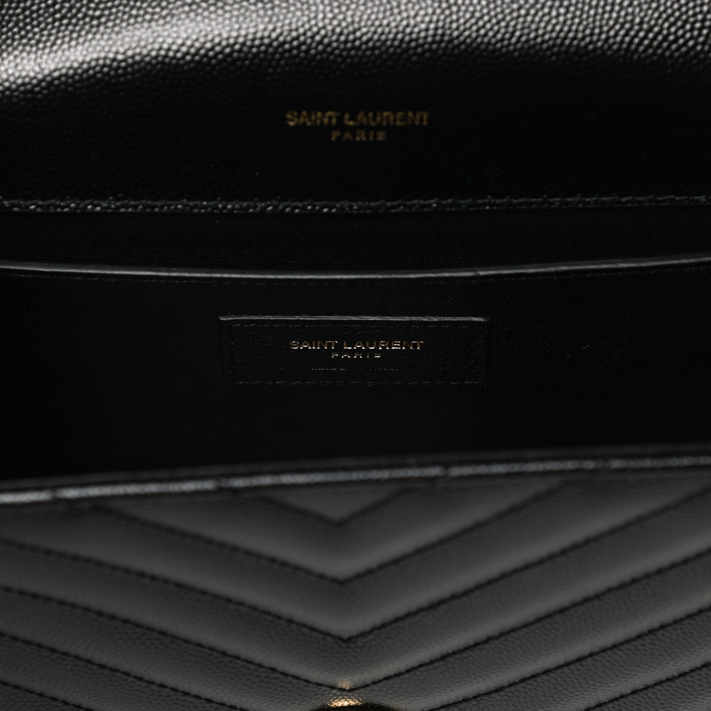 Grain De Poudre Matelasse Chevron Medium Monogram Satchel Black