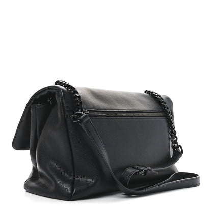 Saint Laurent Grain De Poudre Medium West Hollywood Monogram Fold-Over Black 3 of 10