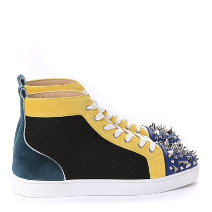 Christian Louboutin Velvet Mesh Lou Pik Pik Orlato Flat Spikes Sneakers 46 Version Multicolor 4 of 11