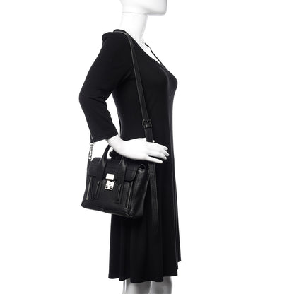 3.1 Phillip Lim 3.1 Textured Calfskin Mini Pashli Satchel Black 2 of 9