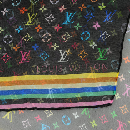 Louis Vuitton Silk Multicolor Scarf Black 5 of 7