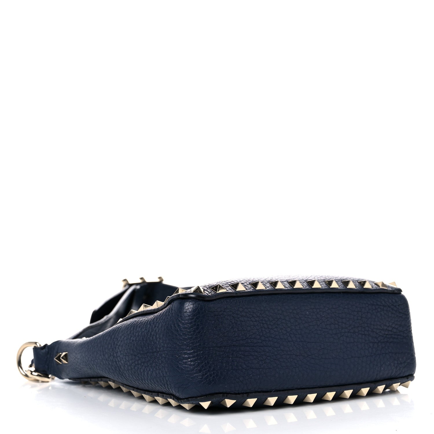 Valentino Garavani Pebbled Calfskin Mini Rockstud Flip-Lock Messenger Bag Marine 4 of 23