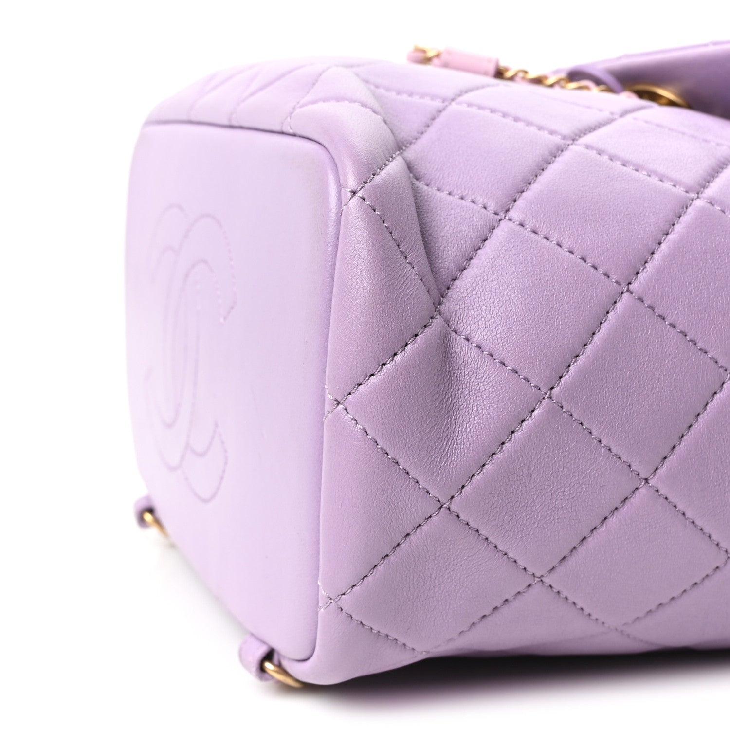 Chanel Lambskin Quilted Braided CC Backpack Lilac 10 of 10