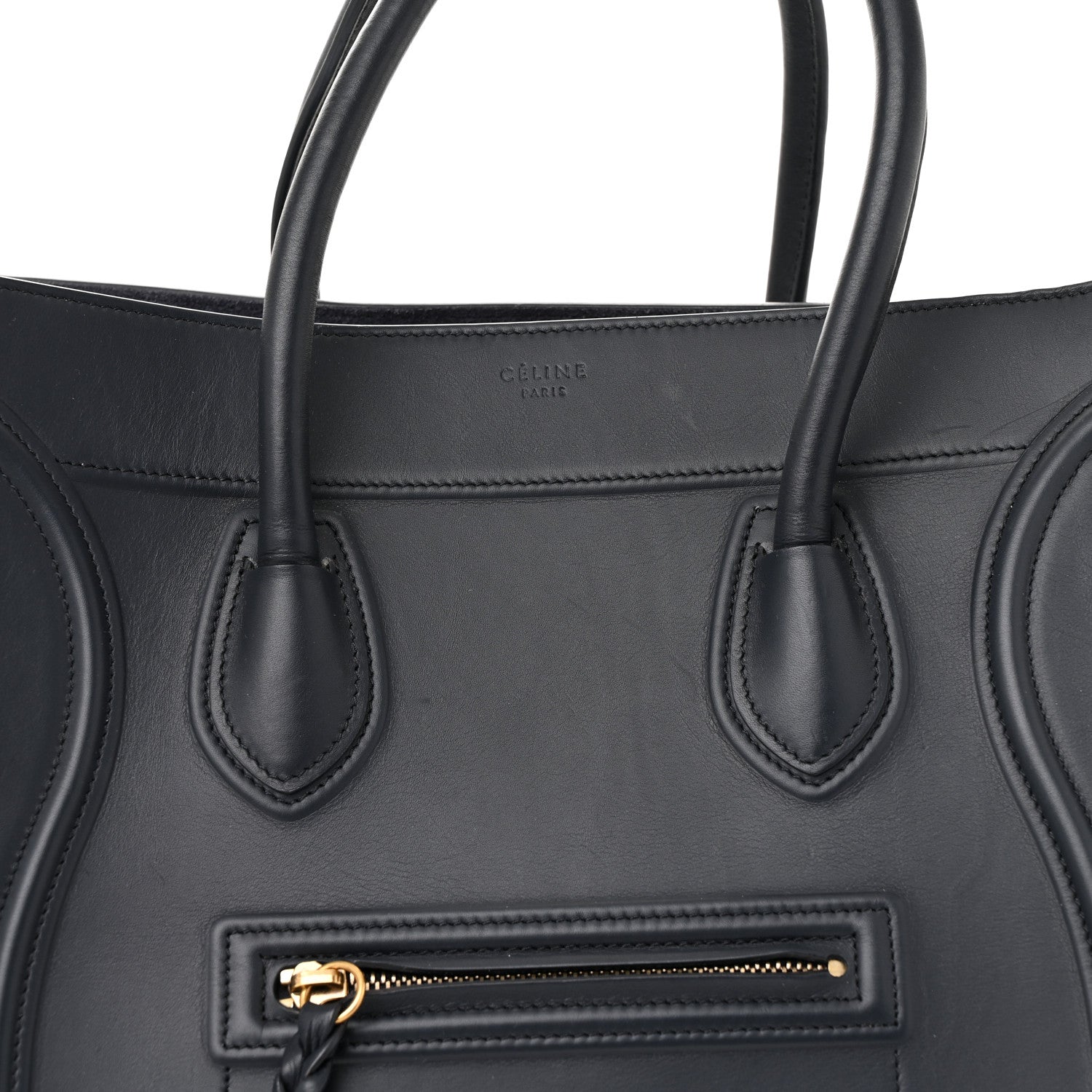Celine Supple Calfskin Medium Phantom Luggage Navy Blue 7 of 12