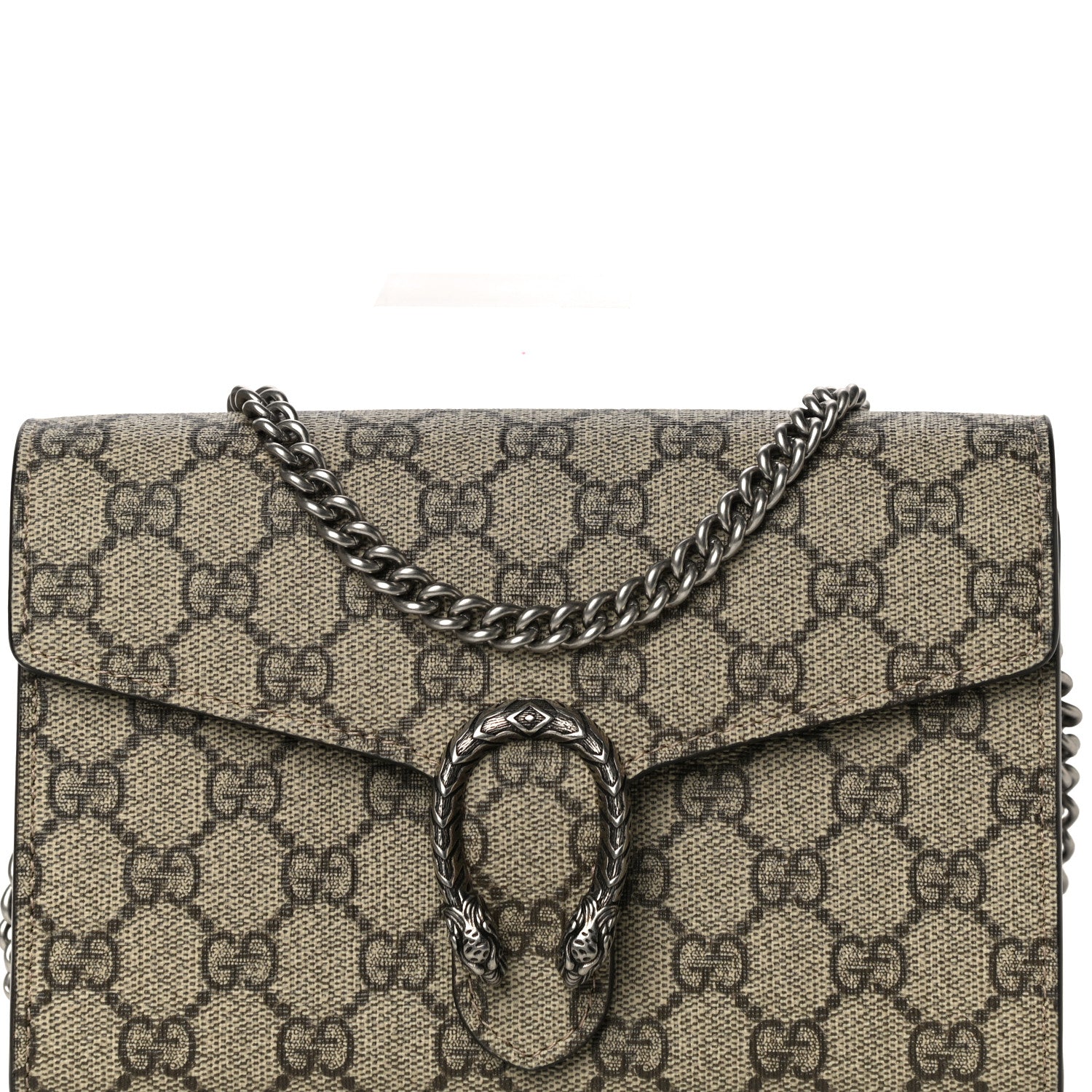 Gucci GG Supreme Monogram Mini Dionysus Chain Wallet Beige Taupe 8 of 11