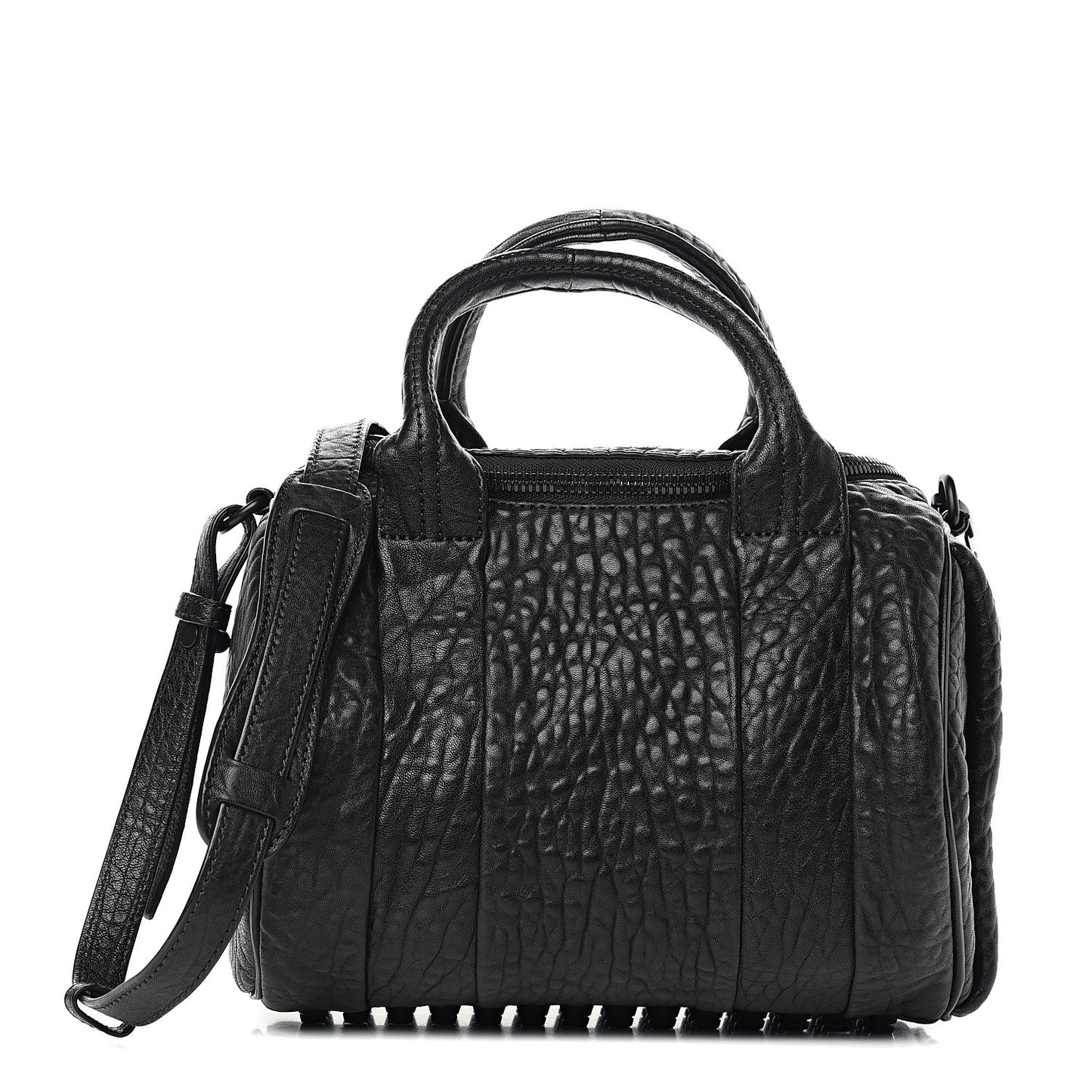 Pebbled Lambskin Rockie Black Matte Black Hardware