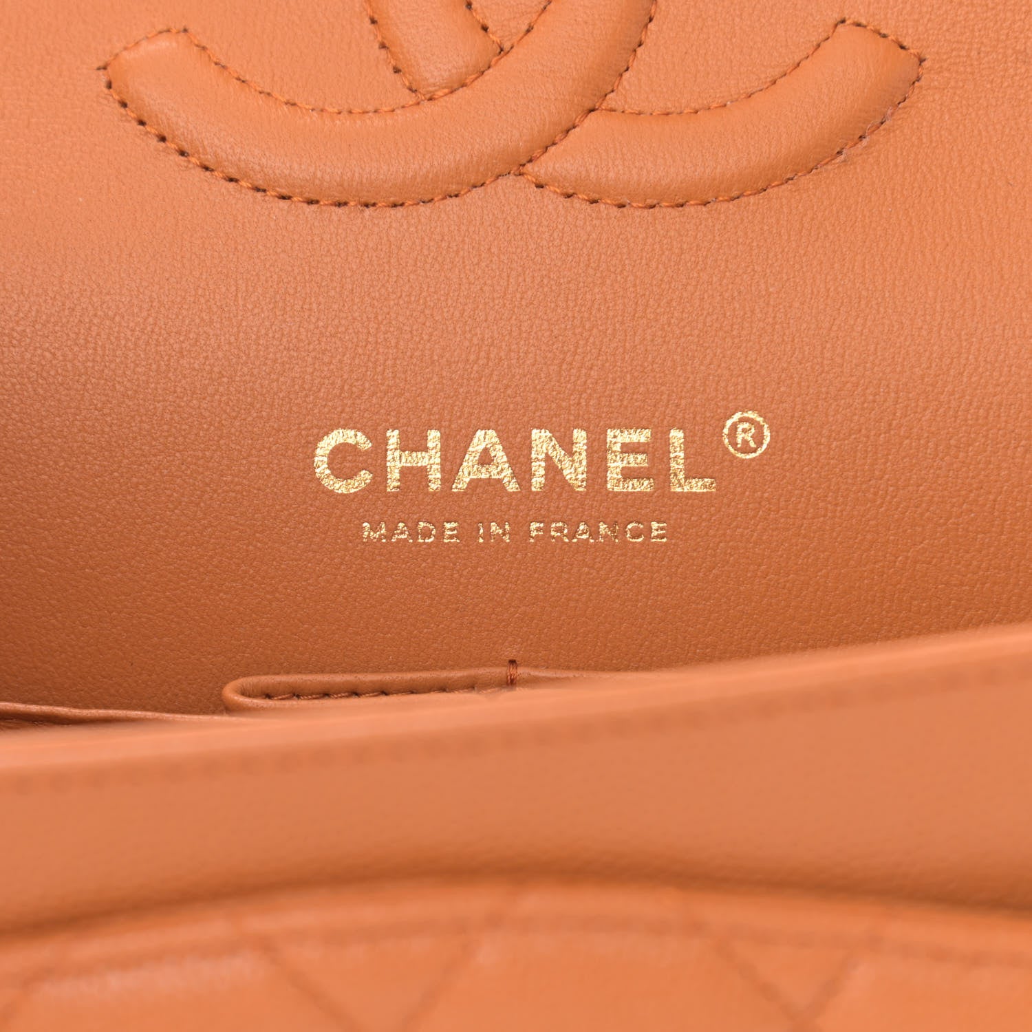 Chanel Caviar Quilted Medium Double Flap Light Brown 6 of 13