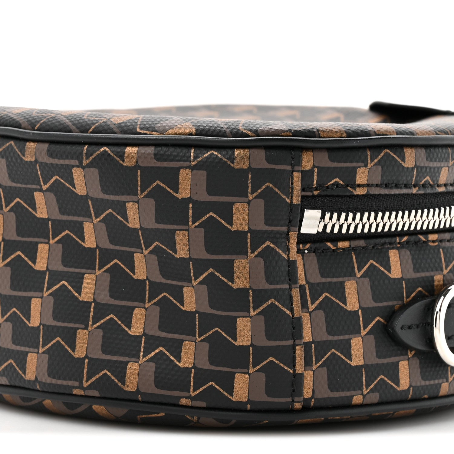 Moynat Canvas 1920 Oh! Small Yoyo Crossbody Bag Carbon Bronze Cognac 9 of 10