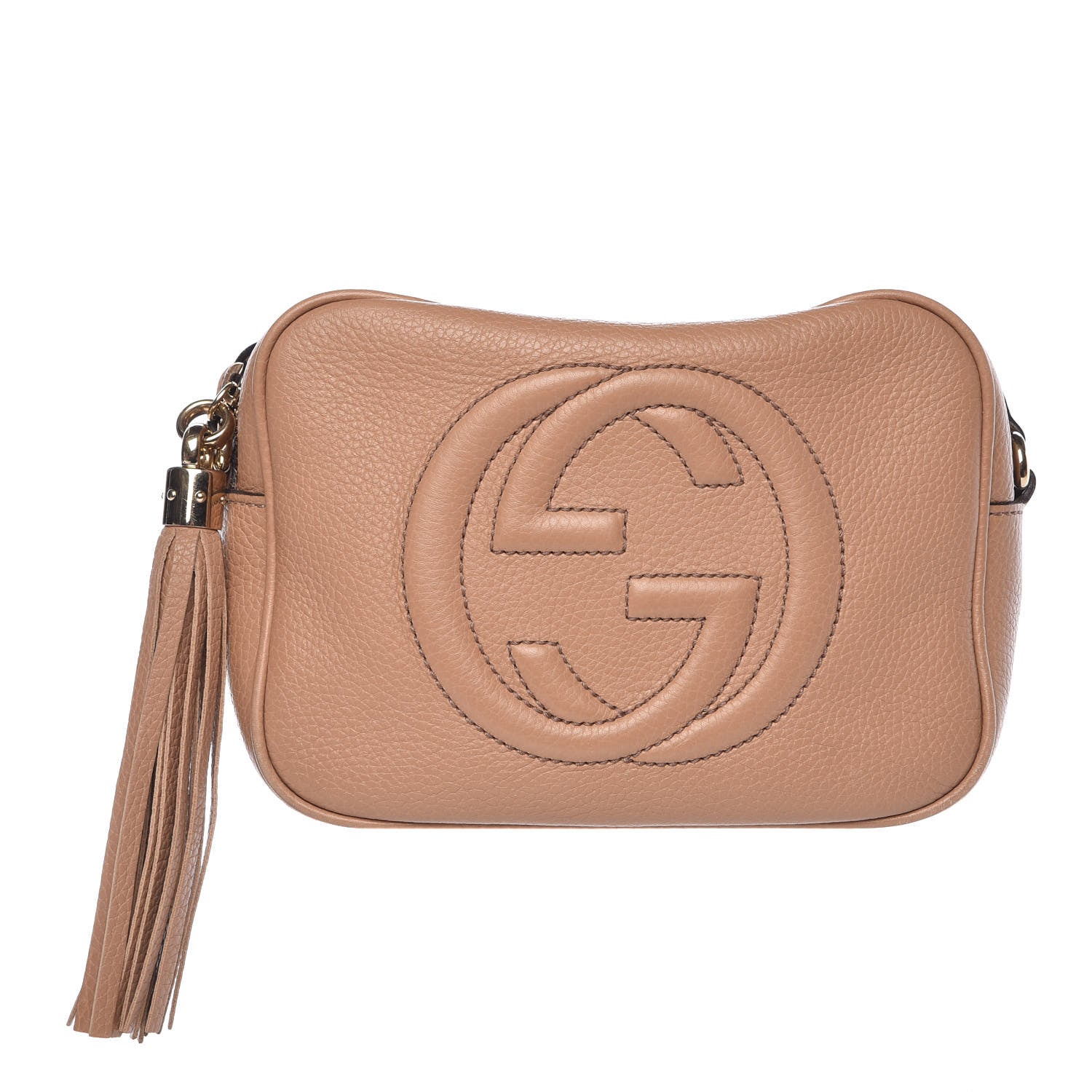 Gucci Pebbled Calfskin Small Soho Disco Bag Camelia 1 of 13