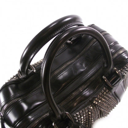Burberry Prorsum Leather Studded Knight Satchel Black 5 of 9