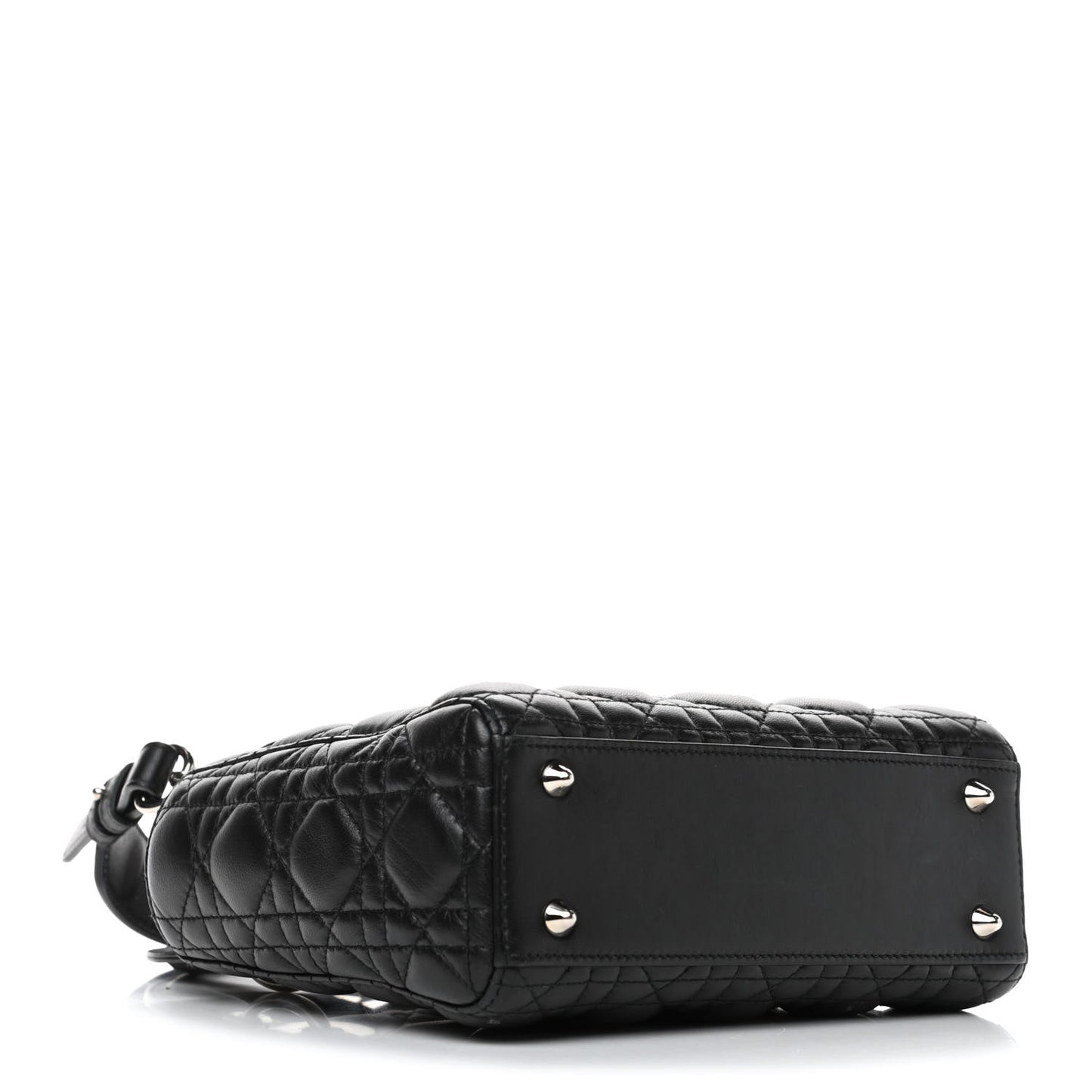 Lambskin Cannage Small Lucky Badges My Lady Dior Black