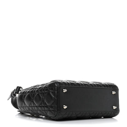 Christian Dior Lambskin Cannage Small Lucky Badges My Lady Dior Black 3 of 5