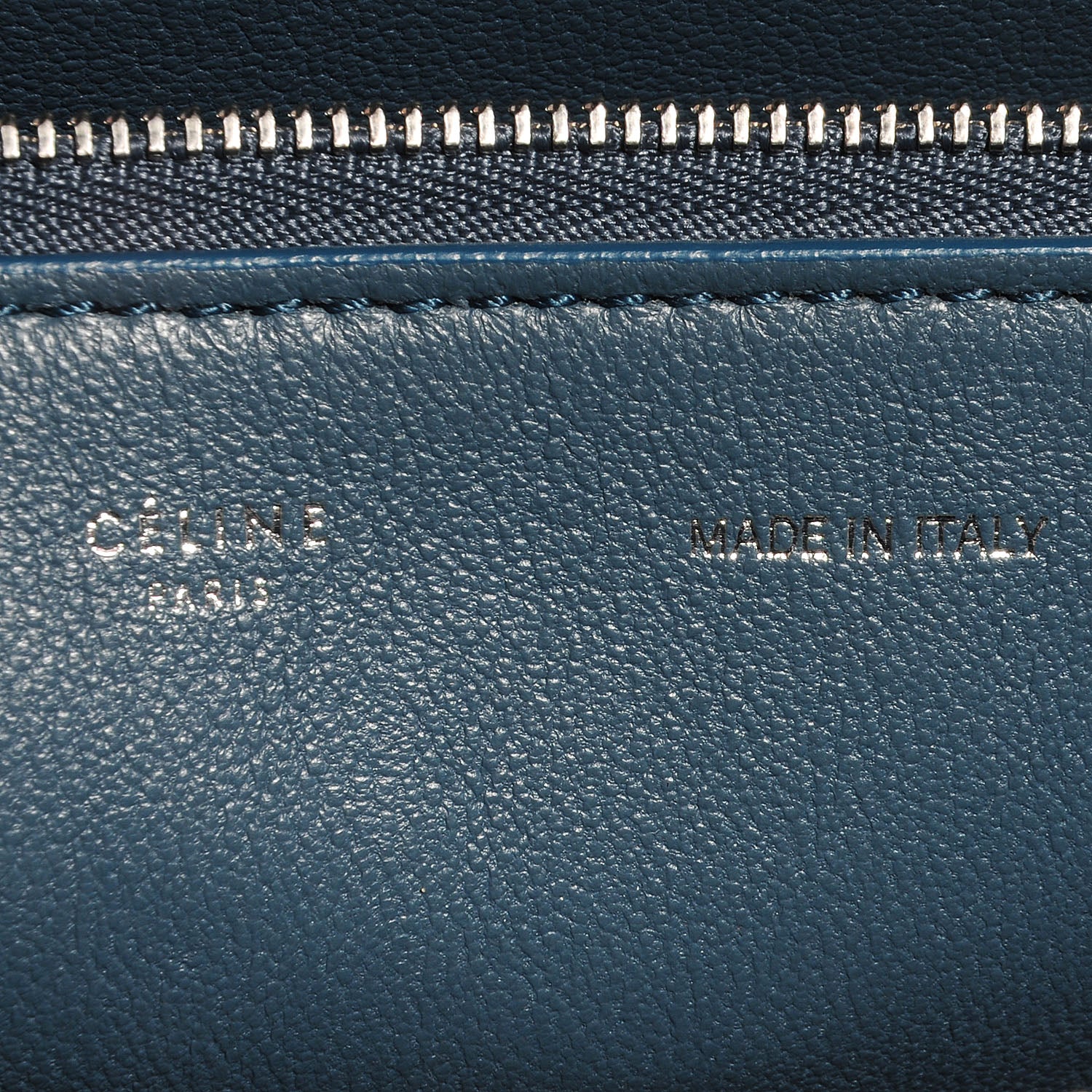 Celine Drummed Calfskin Suede Double Zip Trapeze Orage 9 of 9