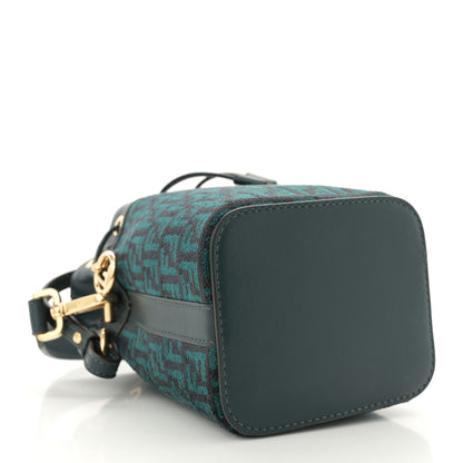 Fendi Chenille Vitello F is Fendi Micro FF Mini Mon Tresor Bucket Bag Verde Inglese 4 of 11