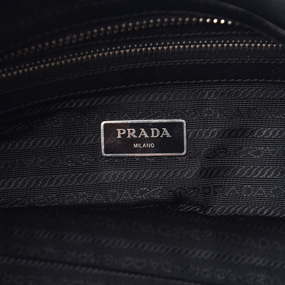 Prada Saffiano Duffle Travel Bag Black 6 of 18