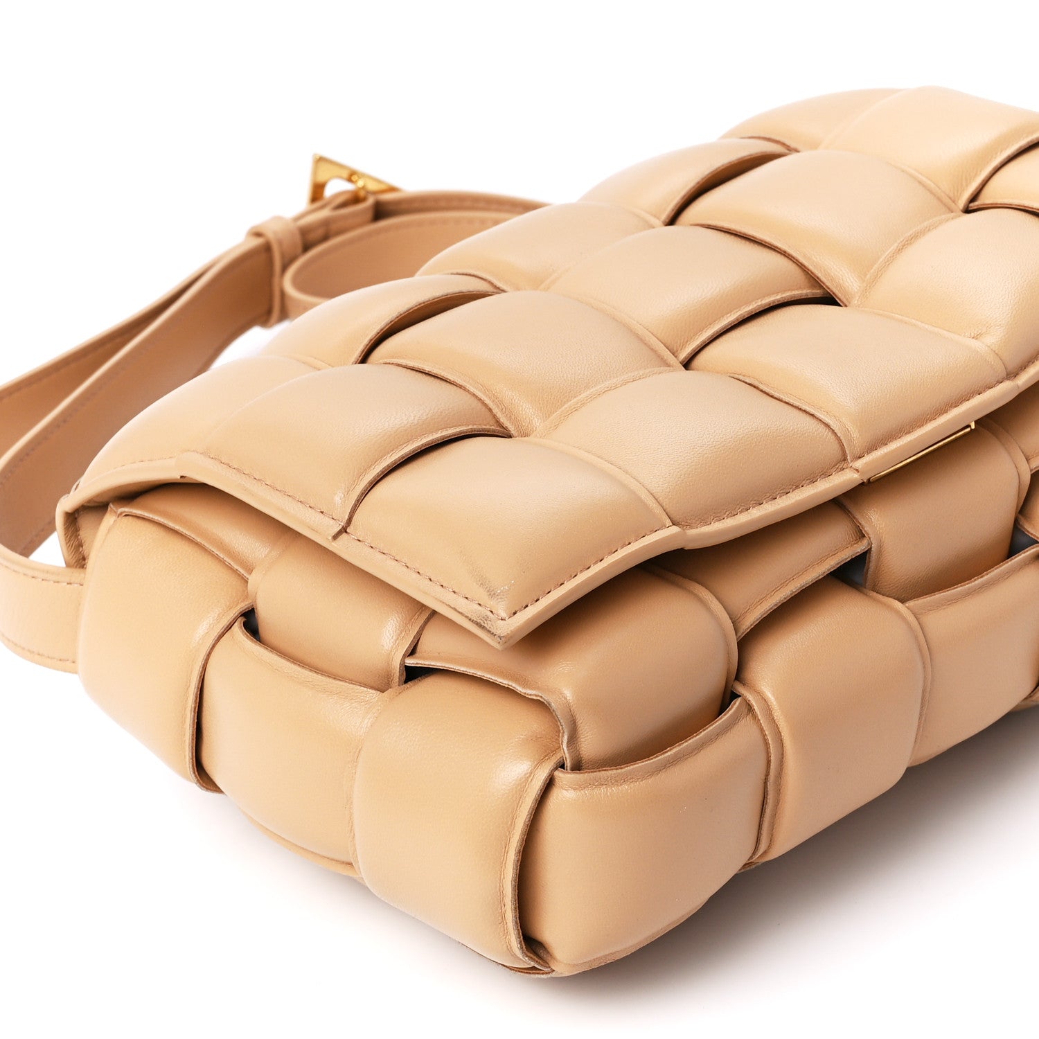 Bottega Veneta Nappa Maxi Intreccio Padded Cassette Crossbody Bag Almond 12 of 13