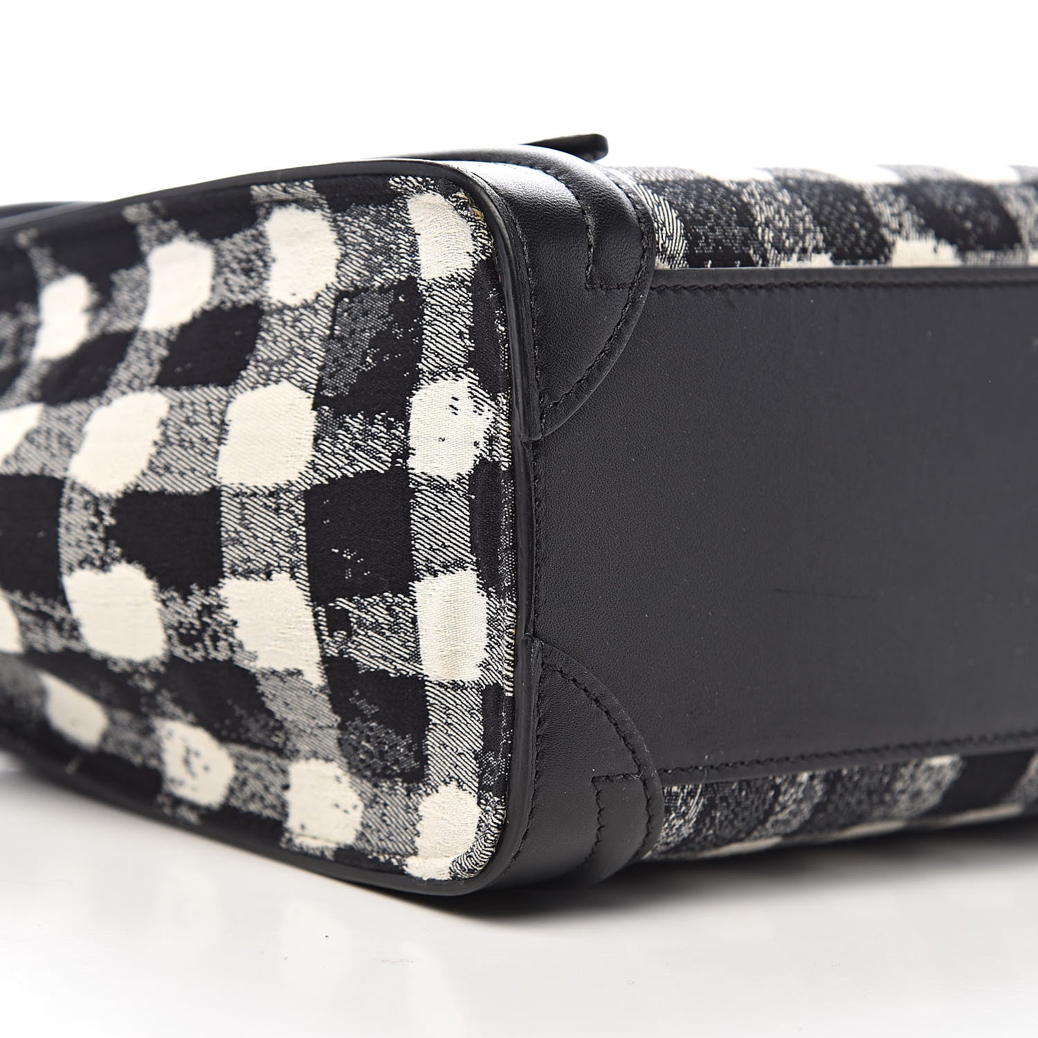 Celine Canvas Calfskin Nano Luggage White Black 15 of 18